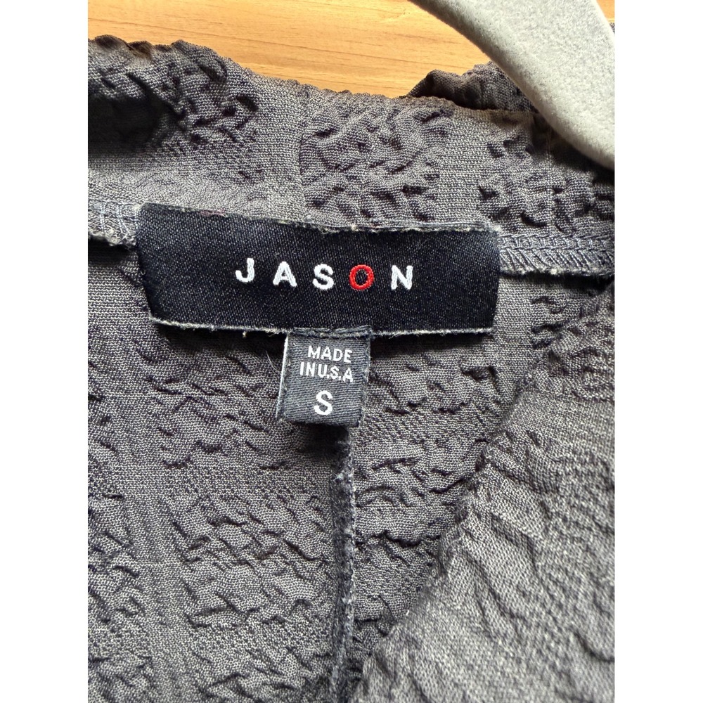 Jason Womens Charcoal Gray Textured Cowl Neck Tunic Top Button Detail Small - Picture 10 of 10